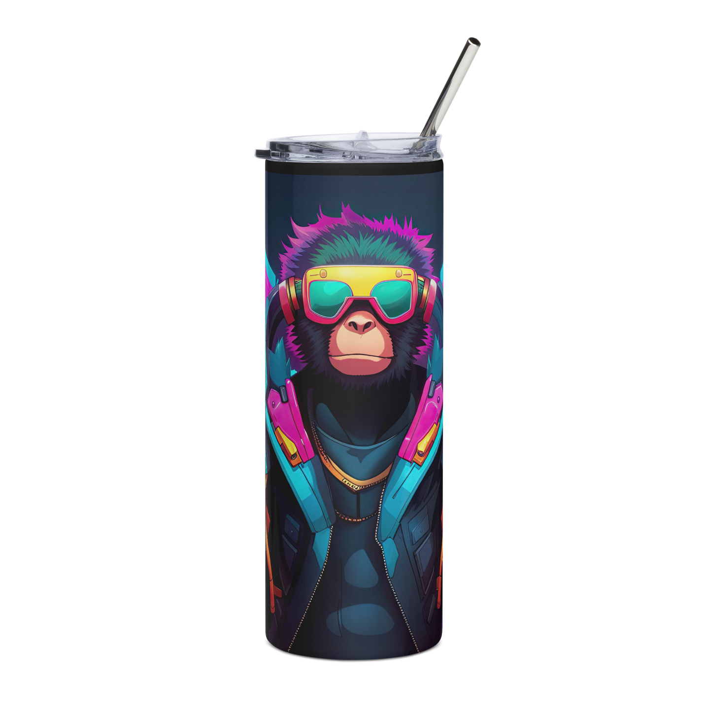 "Neon Chimp" - Stainless Steel Party Tumbler