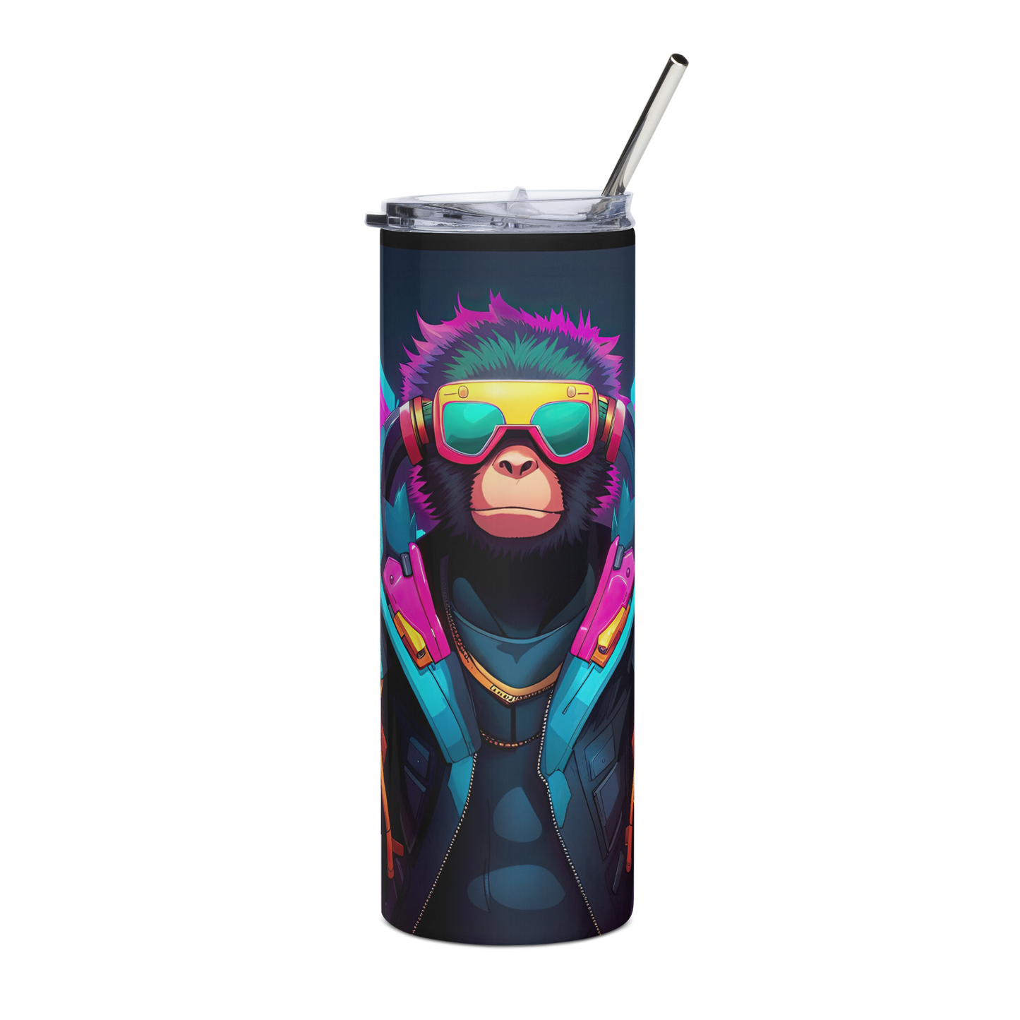 "Neon Chimp" - Stainless Steel Party Tumbler