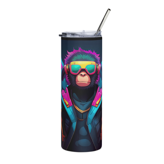 "Neon Chimp" - Stainless Steel Party Tumbler